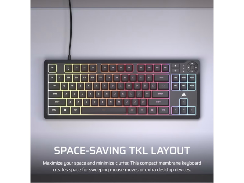 Corsair K55 CORE TKL RGB Gamingtastatur (sort) Gamingtastatur