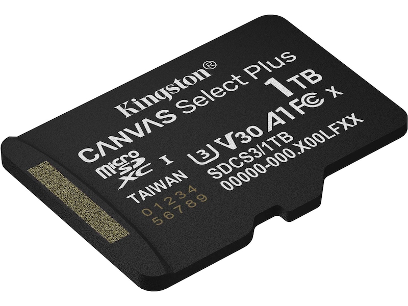 Kingston microSDXC Canvas Select Plus 1TB Minnekort til foto & video