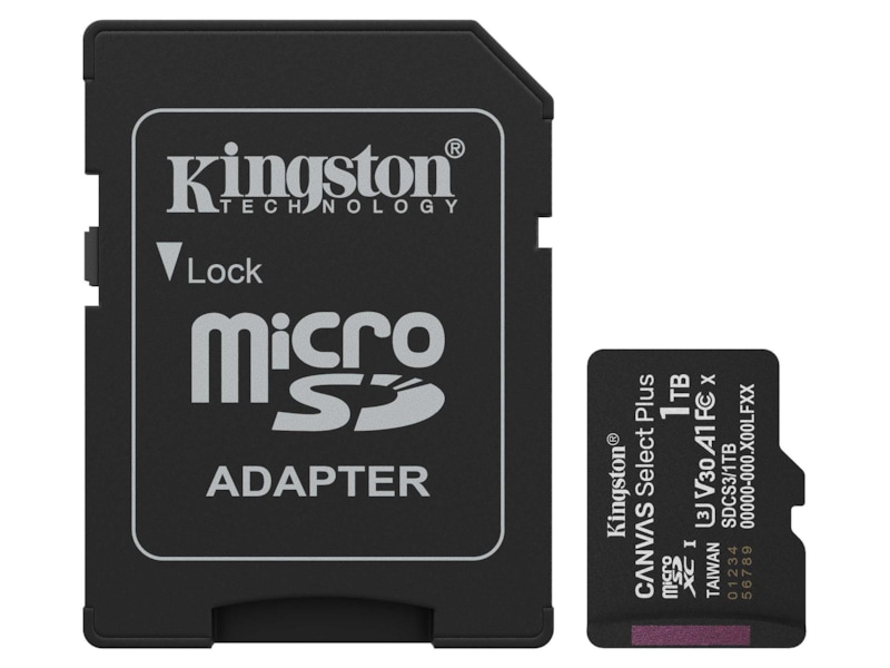 Kingston microSDXC Canvas Select Plus 1TB Minnekort til foto & video