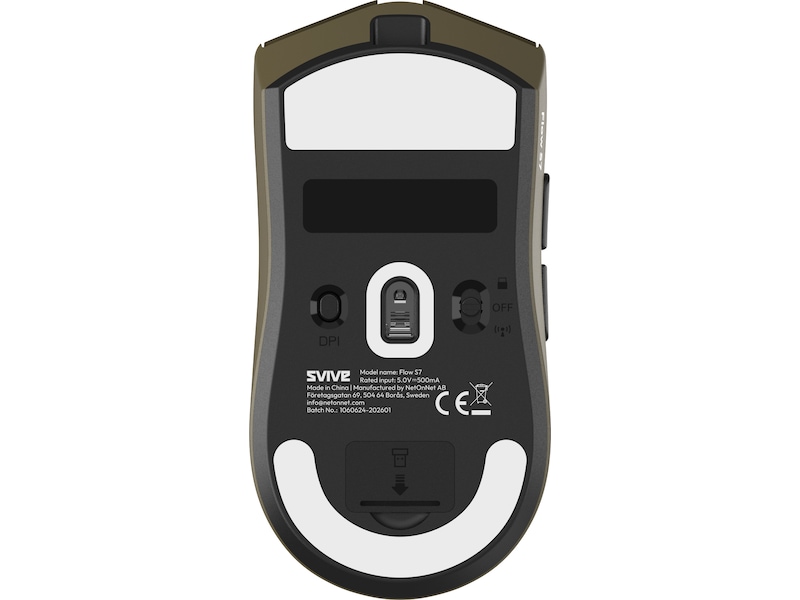 Svive Flow S7 Ultra Light Trådløs Gamingmus (statsgrønn) Gamingmus