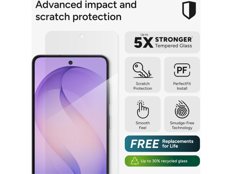 Zagg InvisibleShield Glass Elite Galaxy S26 Skjermbeskytter