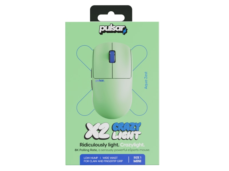 Pulsar X2 CrazyLight Trådløs Gamingmus (Aqua Zest) -B-Grade Demo mus