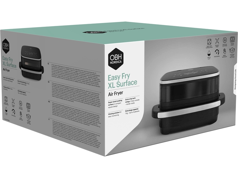OBH Nordica Easy Fry XL Surface Air Fryer FW4018N0 -B-Grade Demo hjem & fritid
