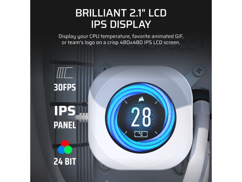 Corsair Nautilus 360 RS LCD Kjøler (hvit) -B-Grade Demo annet i datautstyr