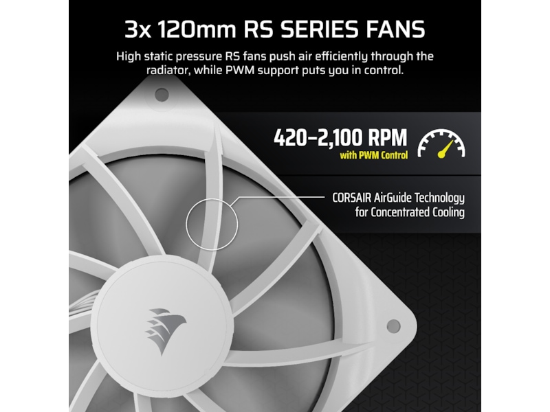 Corsair Nautilus 360 RS LCD Kjøler (hvit) -B-Grade Demo annet i datautstyr