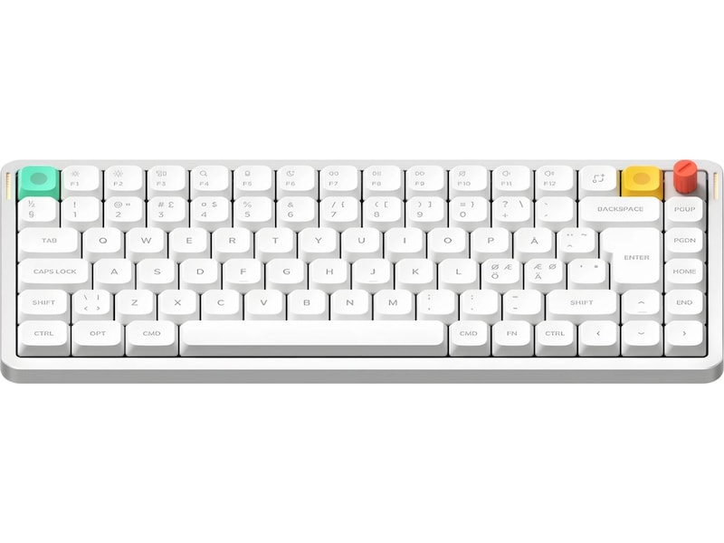 NuPhy Air75 V3 trådløst gaming tastatur (nova white / red nano) Gamingtastatur