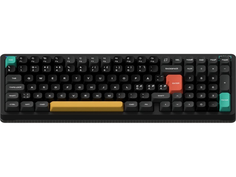 NuPhy Halo96 V2 trådløst gaming tastatur (Obsidian black/lemon) Gamingtastatur
