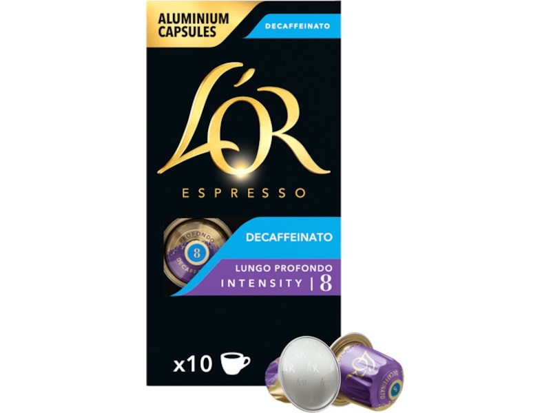L'OR Lungo Decaf, 10-pakning Kaffekapsler