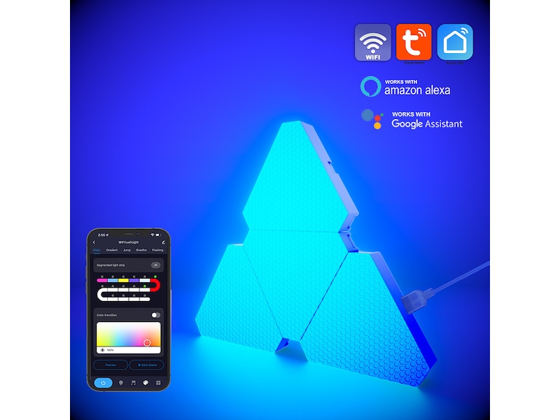 Mission SG Radiance T RGB Vegglampe 6 Paneler Led strips & underholdning