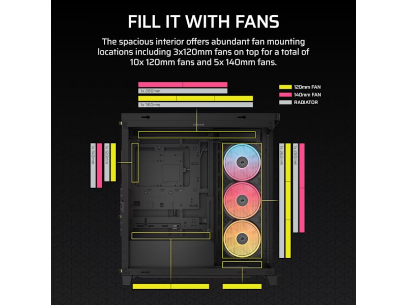 Corsair FRAME 4500X LX-R RGB Mid Tower (sort) -B-Grade Demo annet i datautstyr