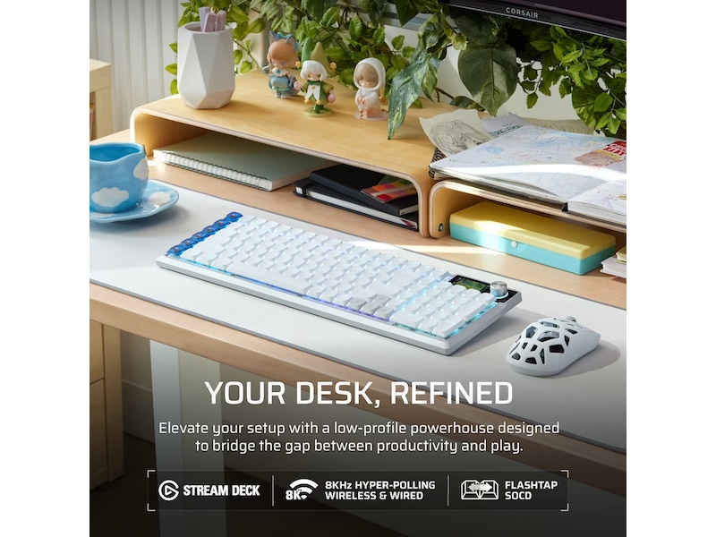 Corsair Vanguard Air 99 Trådløst Gamingtastatur (hvit) Gamingtastatur