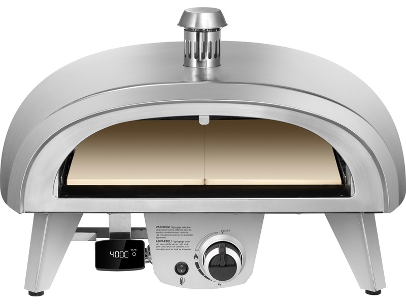 Gass pizzaovn 8kW 45cm rustfritt stål Pizzaovner