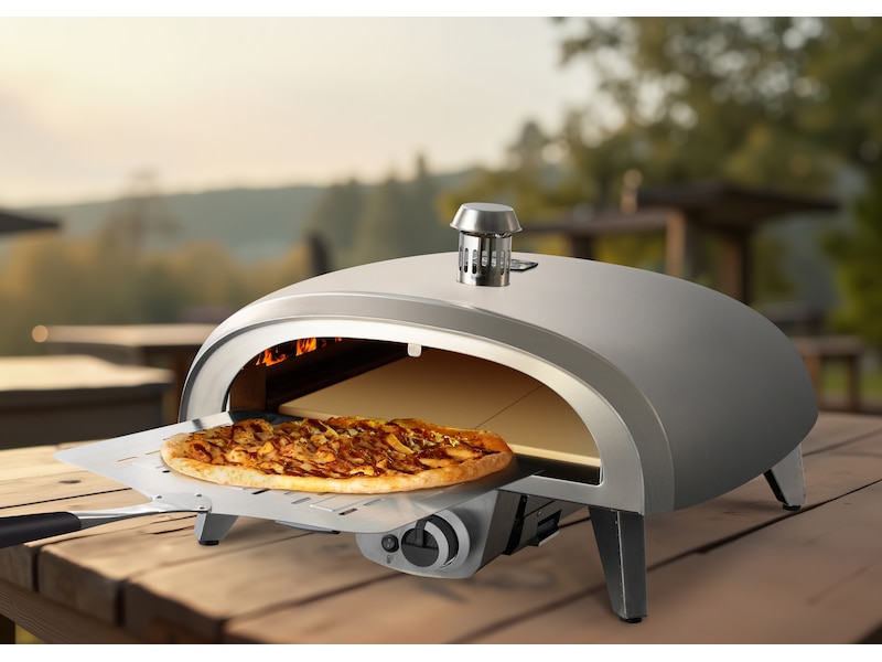 Gass pizzaovn 8kW 45cm rustfritt stål Pizzaovner