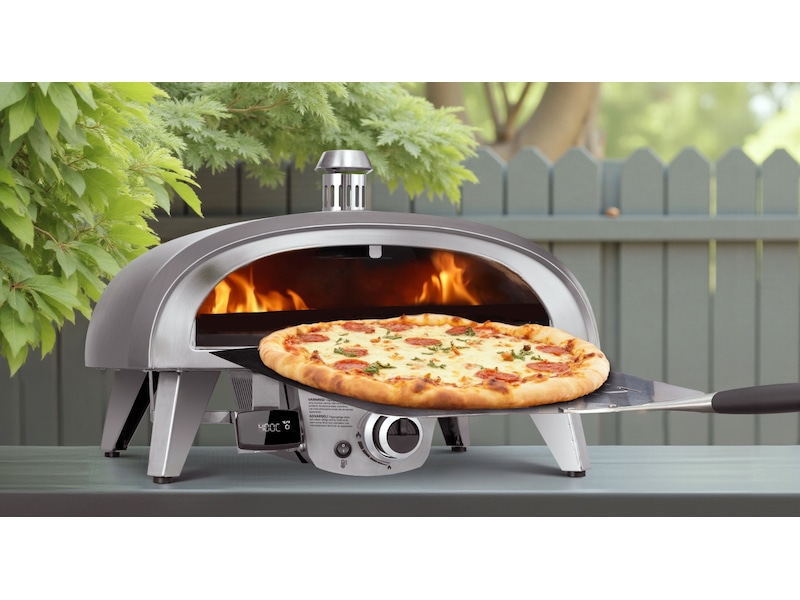 Gass pizzaovn 8kW 45cm rustfritt stål Pizzaovner