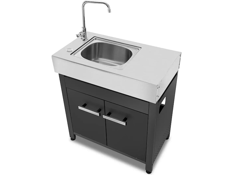 Austin and Barbeque Sidebord med Vask Vogner til utendørsgriller
