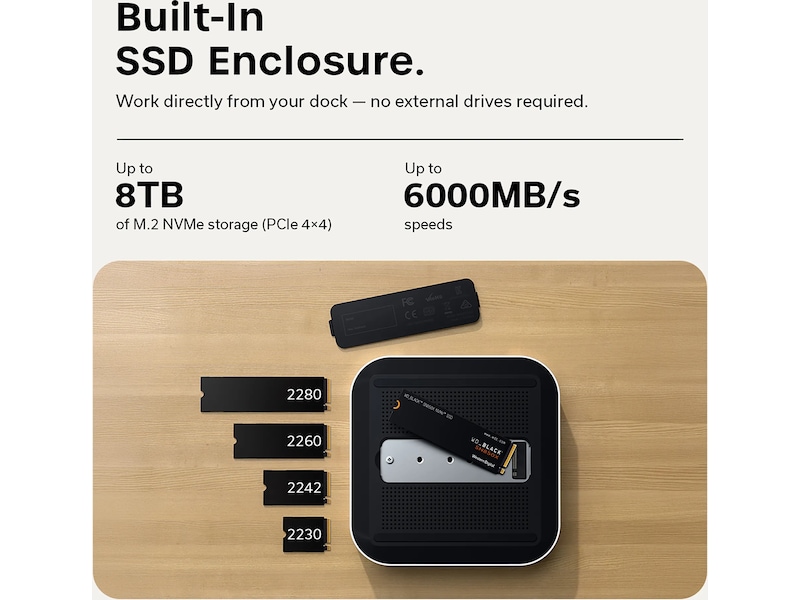 Satechi Thunderbolt 5 CubeDock™ med SSD-kabinett Dockingstasjon & USB-HUB