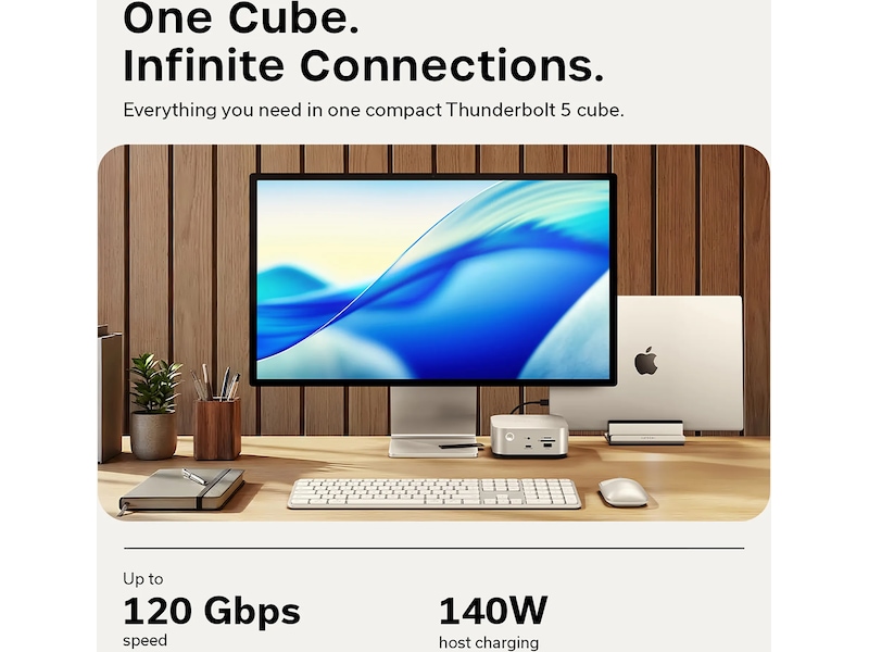 Satechi Thunderbolt 5 CubeDock™ med SSD-kabinett Dockingstasjon & USB-HUB
