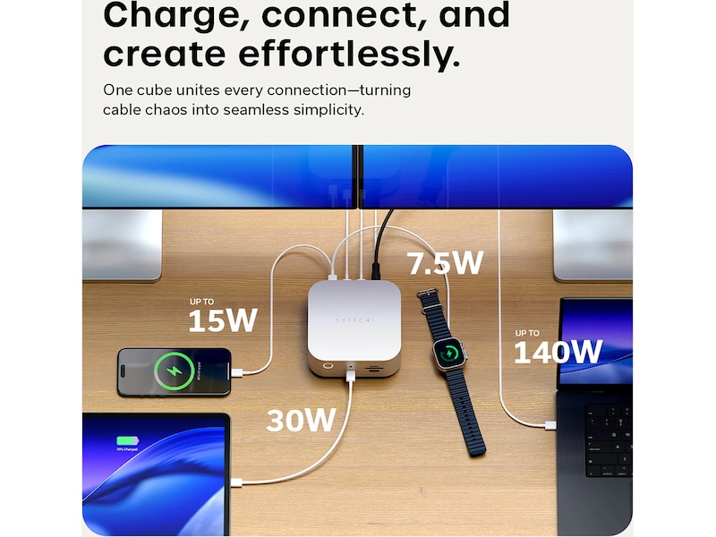 Satechi Thunderbolt 5 CubeDock™ med SSD-kabinett Dockingstasjon & USB-HUB