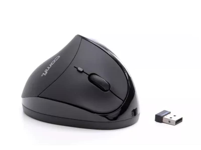 KENSON Vertical Mouse Comfi 2 trådløs mus (sort) -B-Grade Demo mus