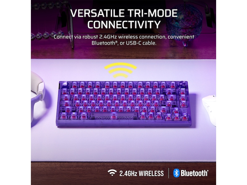 CORSAIR K65 PLUS WIRELESS Gaming Tastatur (Atomic Purple) Tastatur