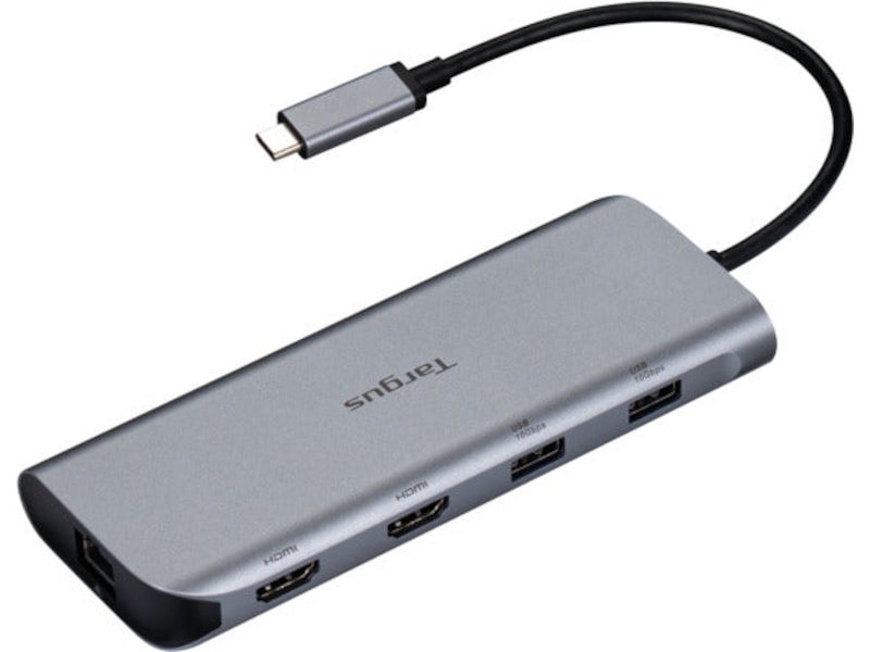 Targus 140W USB-C Dual Video Mobile Dock (Silver) Dockingstasjon & USB-HUB