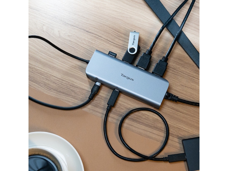 Targus 140W USB-C Dual Video Mobile Dock (Silver) Dockingstasjon & USB-HUB