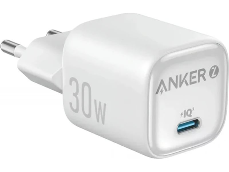 Anker Zolo 30W GaN Vegglader (hvit) Mobilladere