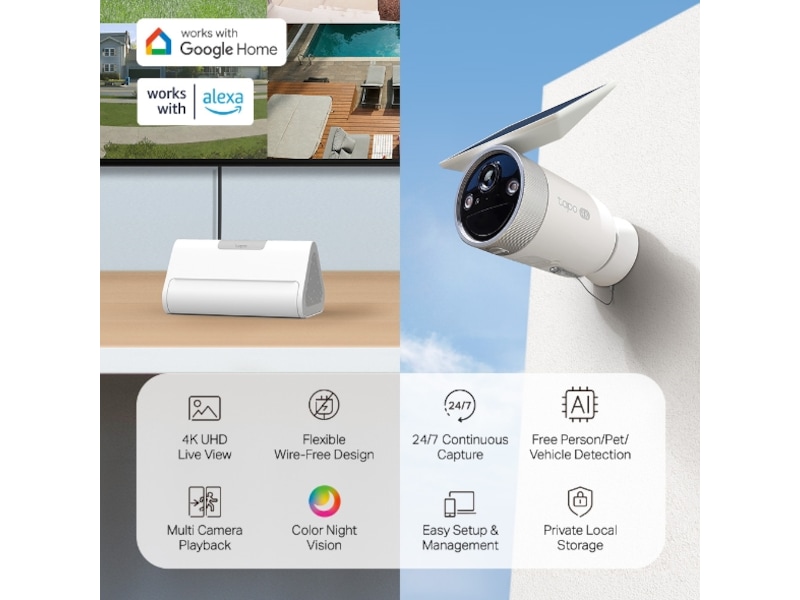 TP-Link Tapo HB610 Solar Cam 4K (2-Cam Kit) Overvåkningskameraer