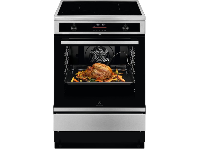 Electrolux 600 SteamBake induksjon 60 cm pyrolyse (stål) Komfyr
