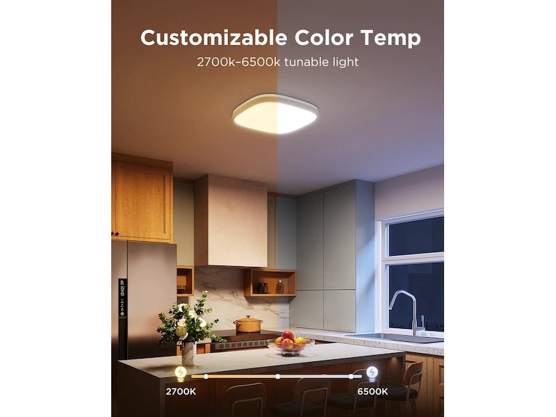 Govee 30cm RGBWW + RGBIC Smart firkantet taklampe Taklampe