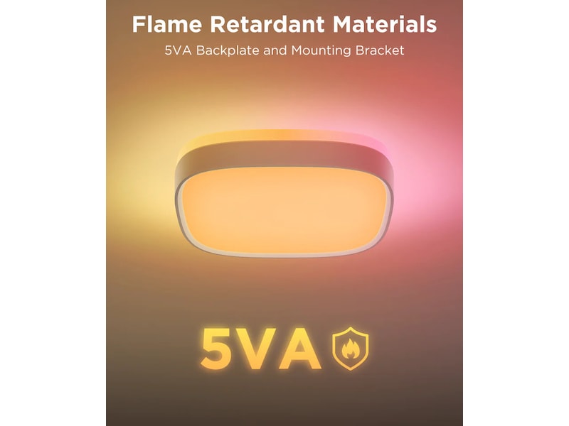 Govee 30cm RGBWW + RGBIC Smart firkantet taklampe Taklampe
