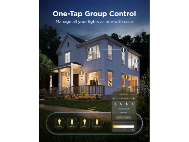 Govee Smart Edison Pære E27, RGBWW LED Lampe ST64 Lyspærer & LED-pærer