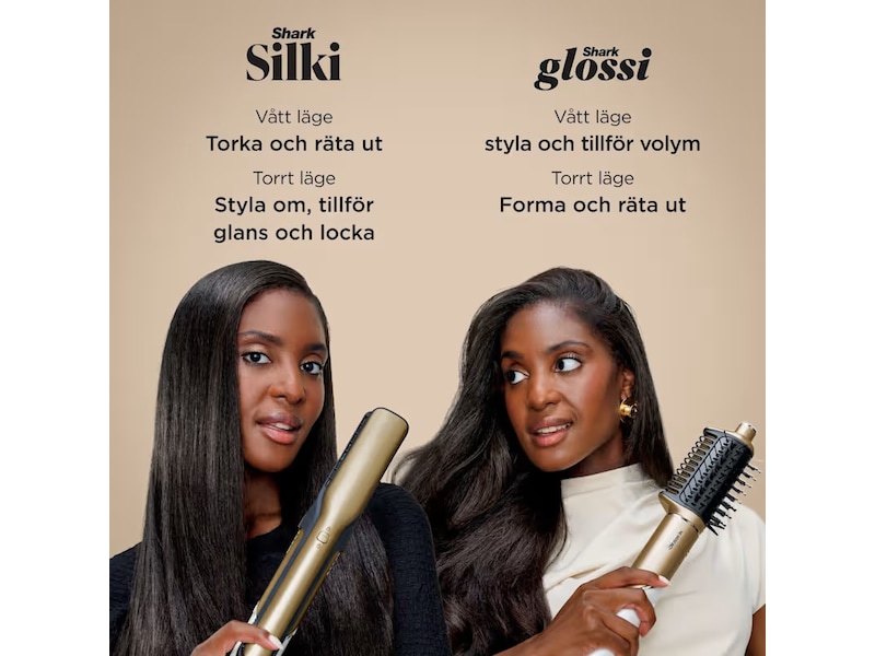 Shark Glam Airstyling Sleek Straight Waves & Curls multistyler Hårpleie & styling