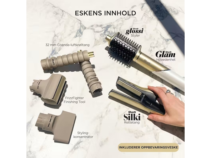 Shark Glam Airstyling Sleek Straight Waves & Curls multistyler Hårpleie & styling