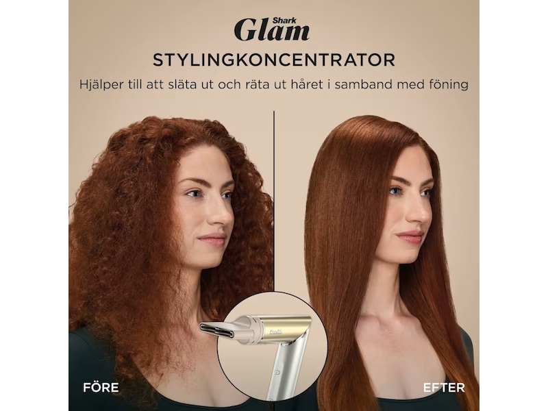 Shark Glam Airstyling Sleek Straight Waves & Curls multistyler Hårpleie & styling