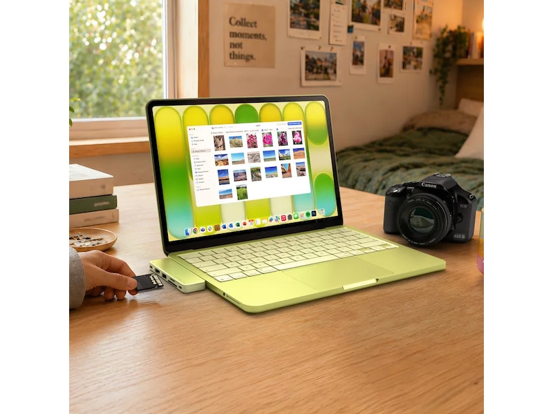 Satechi USB-C Snap Hub for MacBook Neo (sitrus) Dockingstasjon & USB-HUB