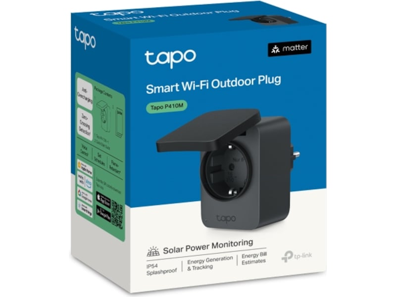 TP-Link Tapo P410M Smart Wi-Fi Utendørskontakt Smart strømstyring