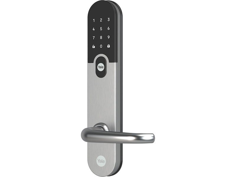 Yale Entrus smart dørlås (børstet stål) + bridge Elektronisk dørlås