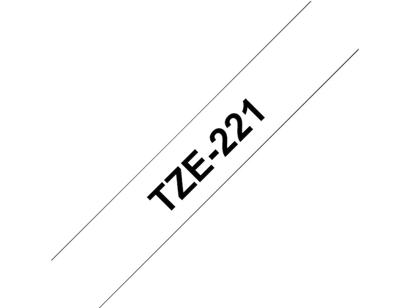 Brother Tape TZE221 9mm Sort/Hvit Label-produkter