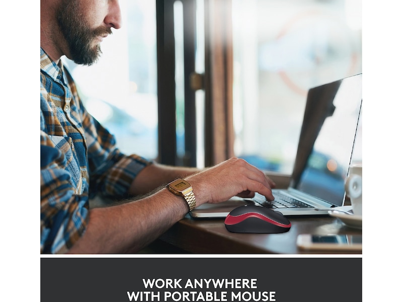 Logitech M185 Trådløs Mus Rød Mus