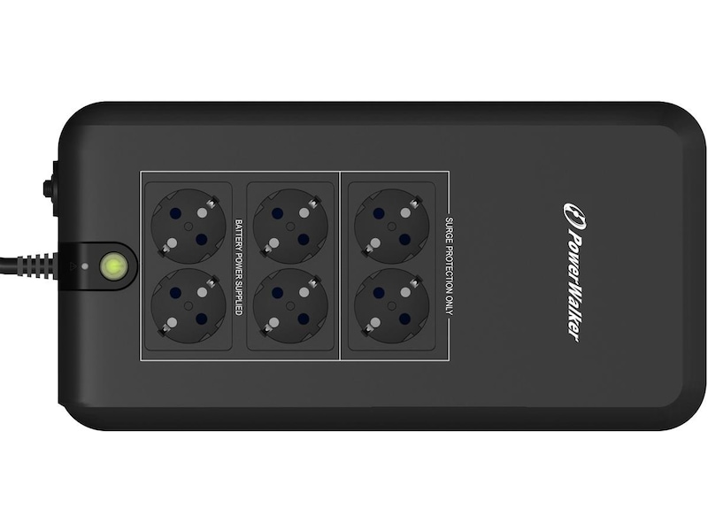 BlueWalker PW UPS VFD 800 APFC Schuko UPS og UPS-batteri