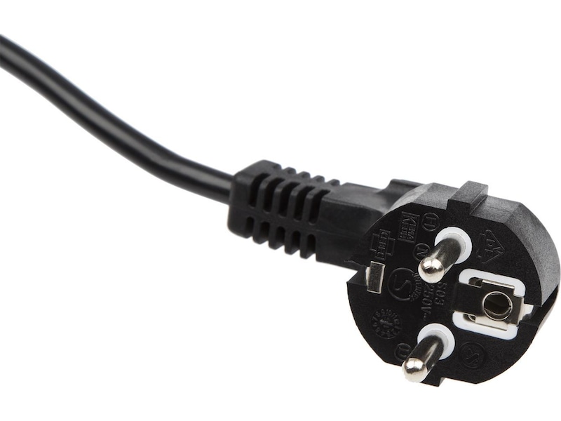 C5 til Schuko Strømkabel 2m (sort) Strømkabler