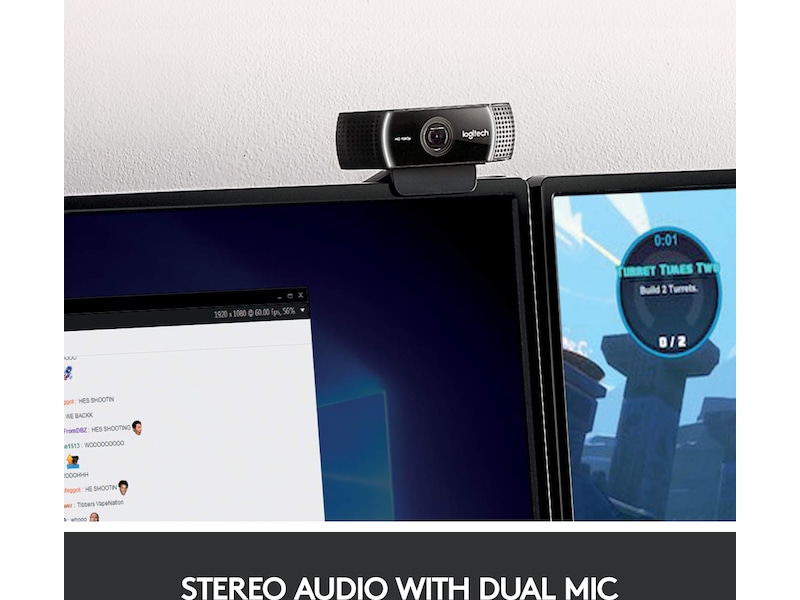 Logitech C922 30FPS 1080P Professionel Streaming Webkamera Webkamera