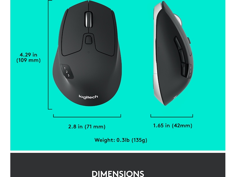 Logitech M720 Triathlon Trådløs Mus Mus
