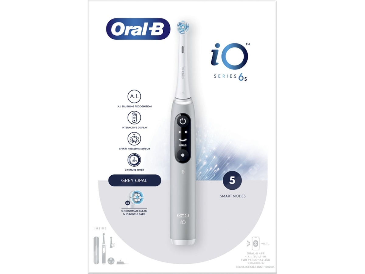 Oral-B iO 6S Elektrisk Tannbørste (grå) Elektriske tannbørster