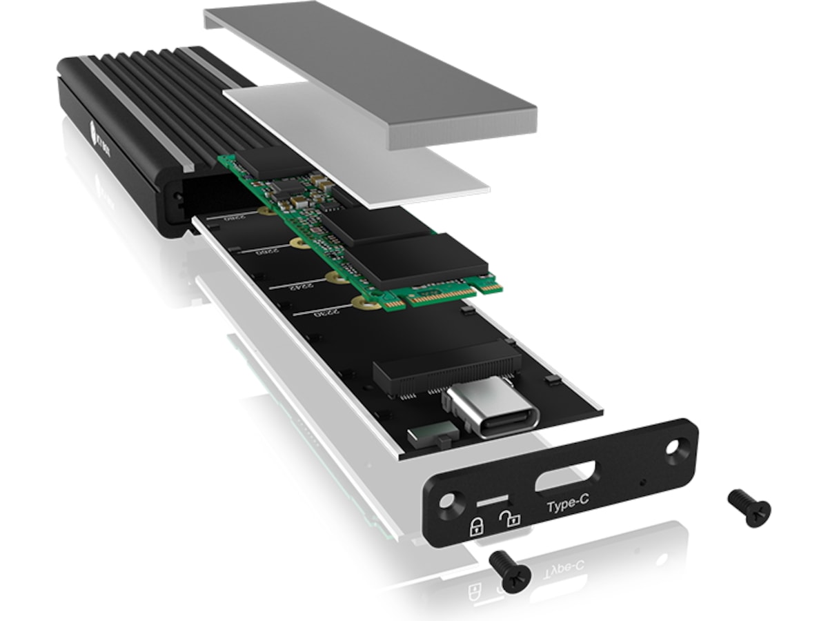 ICYBOX USB Type-C kabinett for M.2 Harddisk
