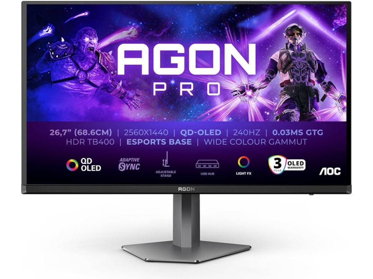 AOC 27" gamingskjerm Agon Pro AG276QZD2 Gamingskjermer