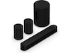Sonos Beam (Gen2) Lydplanke (sort) + 2x Era 100 og 1x Sub Mini Lydplanker
