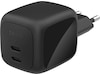 Belkin Dual USB-C PD GaN 67W vegglader (sort) Mobilladere