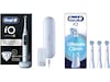 Oral-B iO 10 elektrisk tannbørste (stardust hvit) + børstehoder Elektriske tannbørster